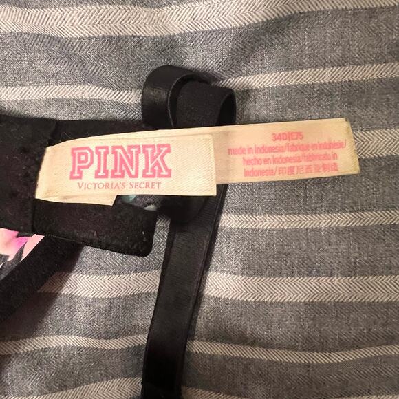 VS Pink Logo Wear Multi-Colored Everywhere Lightly Lined Padded Bra Size 32D - Picture 7 of 12
